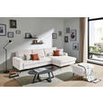 ECKSOFA in Cord Hellgrau  - Hellgrau/Schwarz, Design, Textil/Metall (302/180cm) - Venda