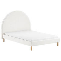 KINDER-/JUNIORBETT - Naturfarben/Weiß, ROMANTIK / LANDHAUS, Holz/Textil (140/200cm) - MID.YOU