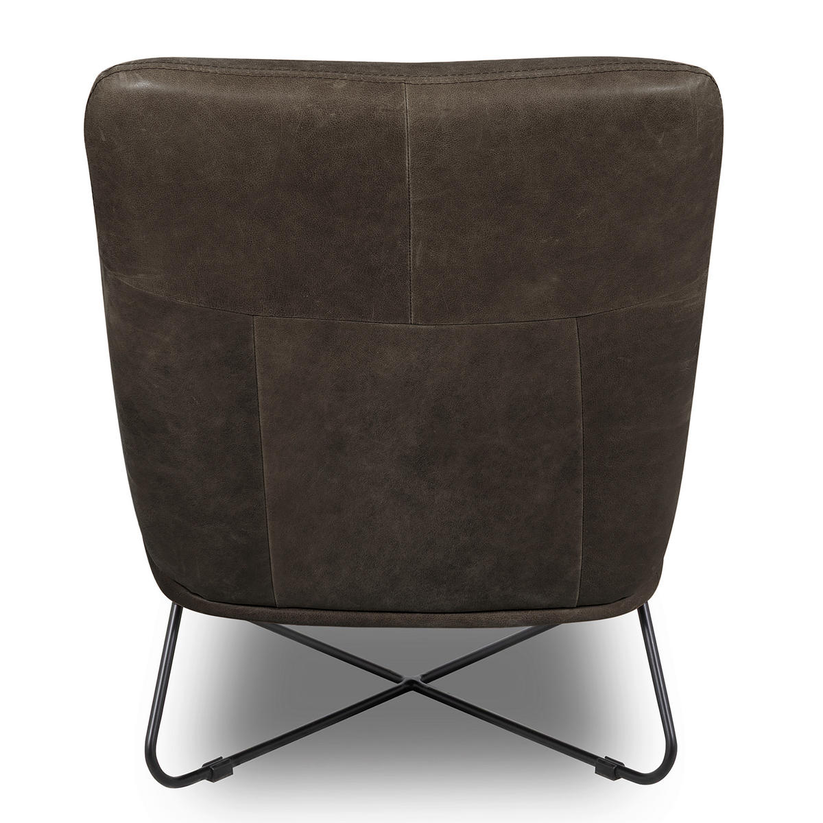 SESSELSET Echtleder Fango, Cognac  - Fango/Cognac, Design, Leder/Metall (67/87/74cm) - Livetastic