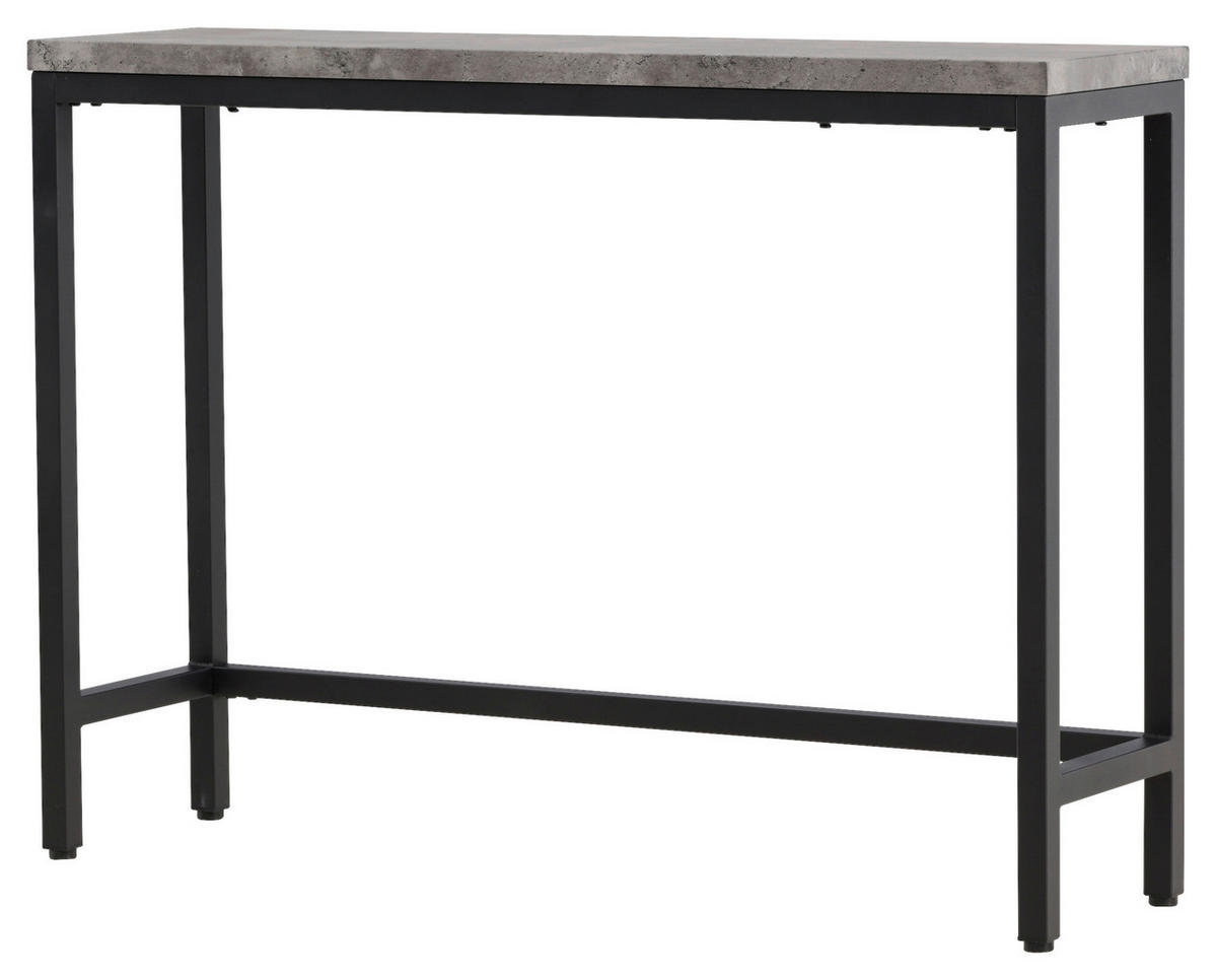BEISTELLTISCH 110/30/80 cm Schwarz, Grau rechteckig  - Schwarz/Grau, Design, Holzwerkstoff/Metall (110/30/80cm) - Livetastic