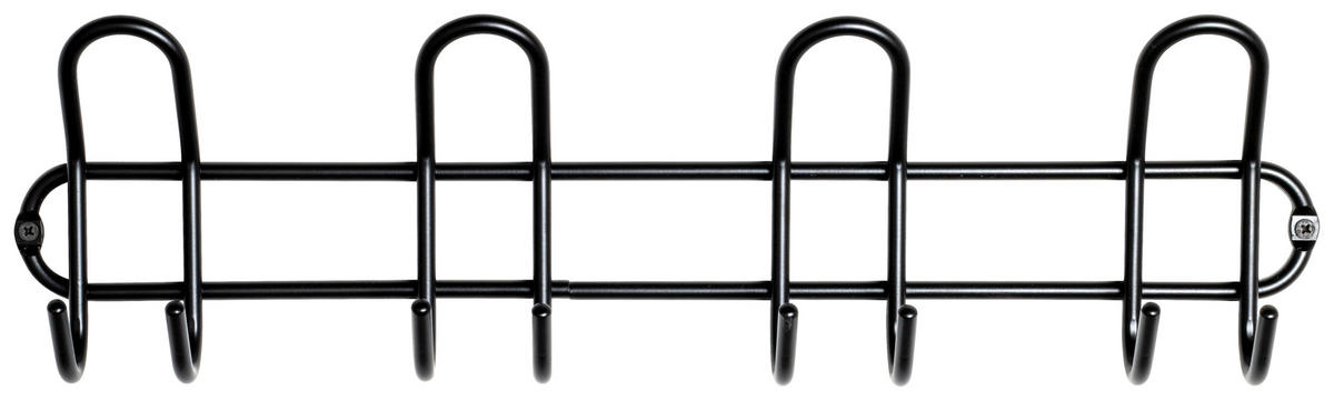 STENSKI OBEŠALNIK - črna, Design, kovina (55/15/7cm)