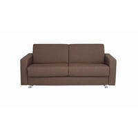 SCHLAFSOFA Flachgewebe Braun  - Chromfarben/Braun, KONVENTIONELL, Textil/Metall (195/84/100cm) - Bali
