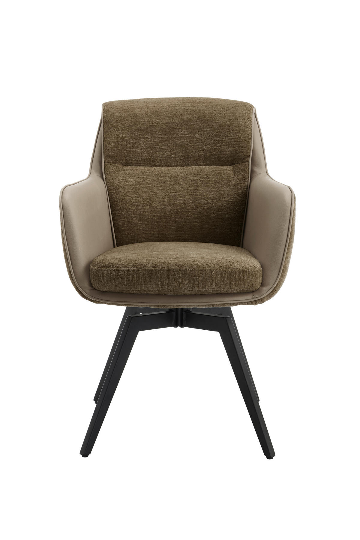 ARMLEHNSTUHL  in Eisen Chenille, Jacquard  - Schwarz/Braun, MODERN, Textil/Metall (62/92/68cm) - Livetastic