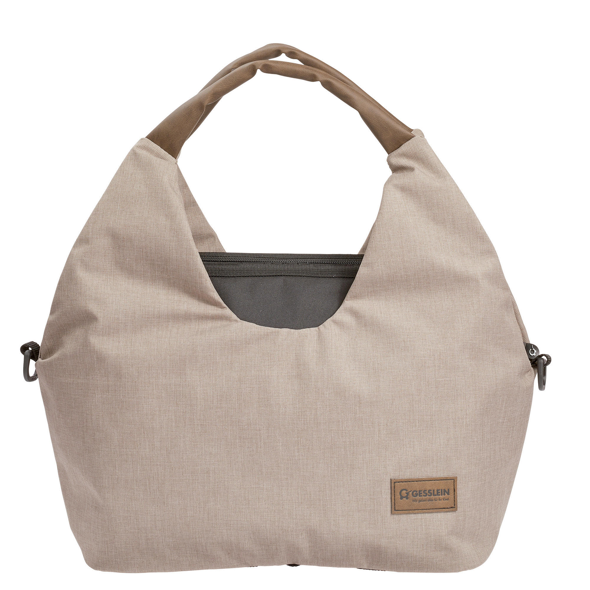 WICKELTASCHE No. 5  - Beige/Mintgrün, Basics, Textil (40/47/17cm) - Gesslein