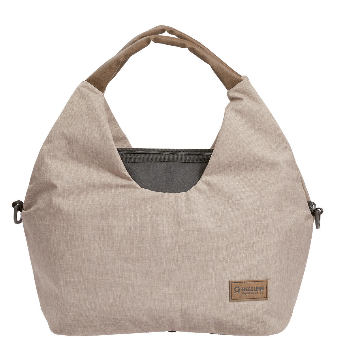 WICKELTASCHE No. 5  - Beige/Mintgrün, Basics, Textil (40/47/17cm) - Gesslein