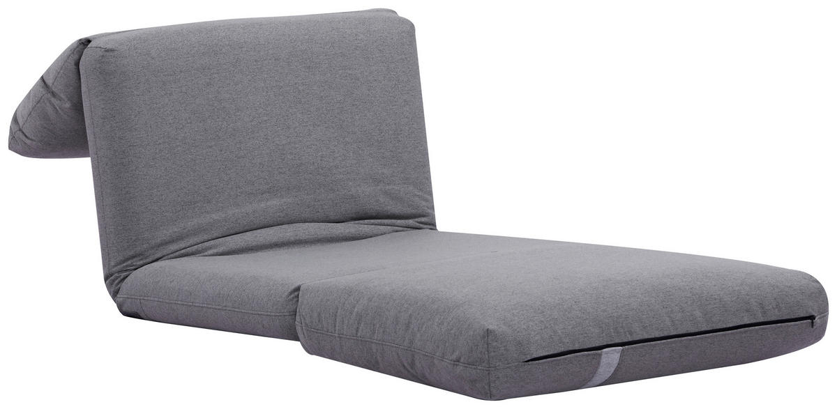 SCHLAFSESSEL  in Webstoff Dunkelgrau  - Dunkelgrau/Hellgrau, Design, Textil (78/58/82cm) - Livetastic