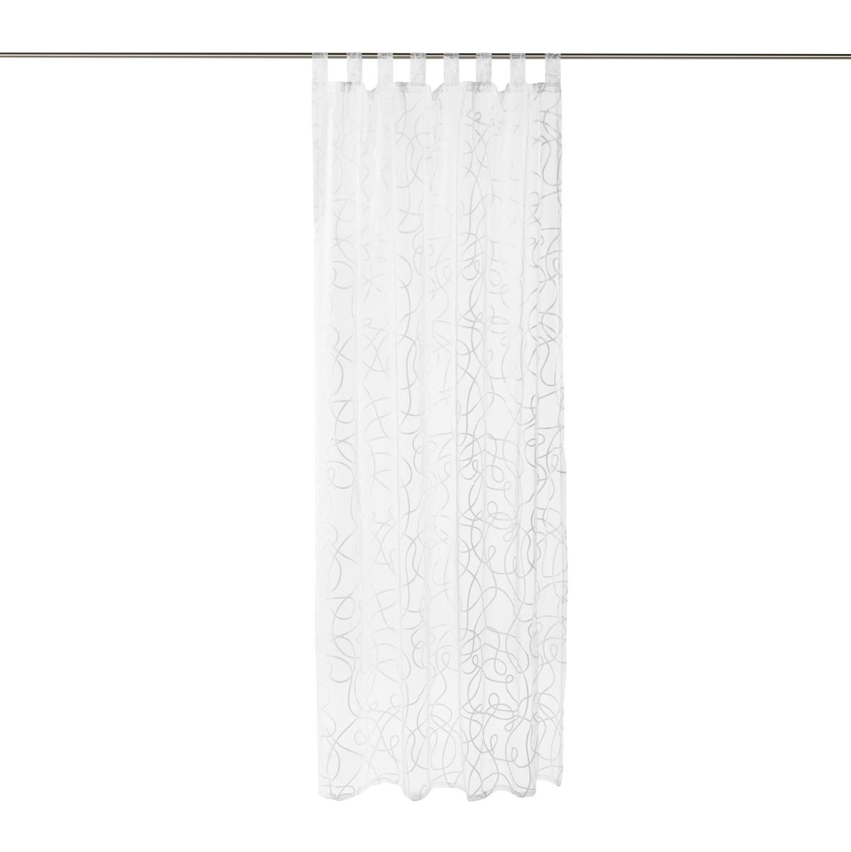 ZAVESA SA PETLJAMA ZA KAČENJE bela - bela, Konvencionalno, tekstil (140/245cm) - Boxxx