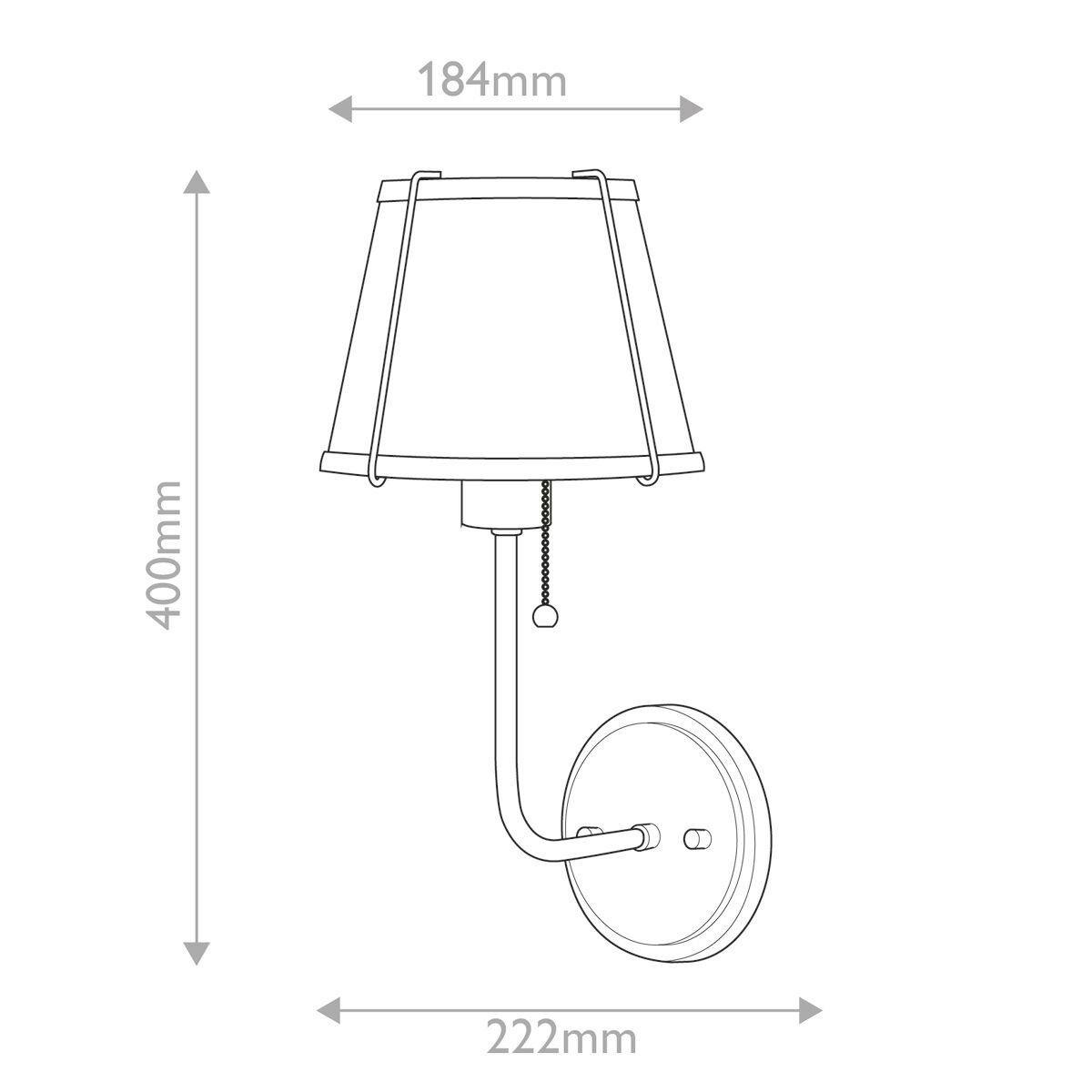 WANDLEUCHTE - Goldfarben/Schwarz, Konventionell, Metall (40/18,4/22,2cm) - Elstead Lighting