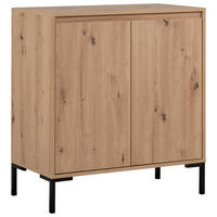 KOMMODE  in 81/87/40 cm  - Schwarz/Eiche Artisan, Design, Holzwerkstoff/Metall (81/87/40cm) - MID.YOU