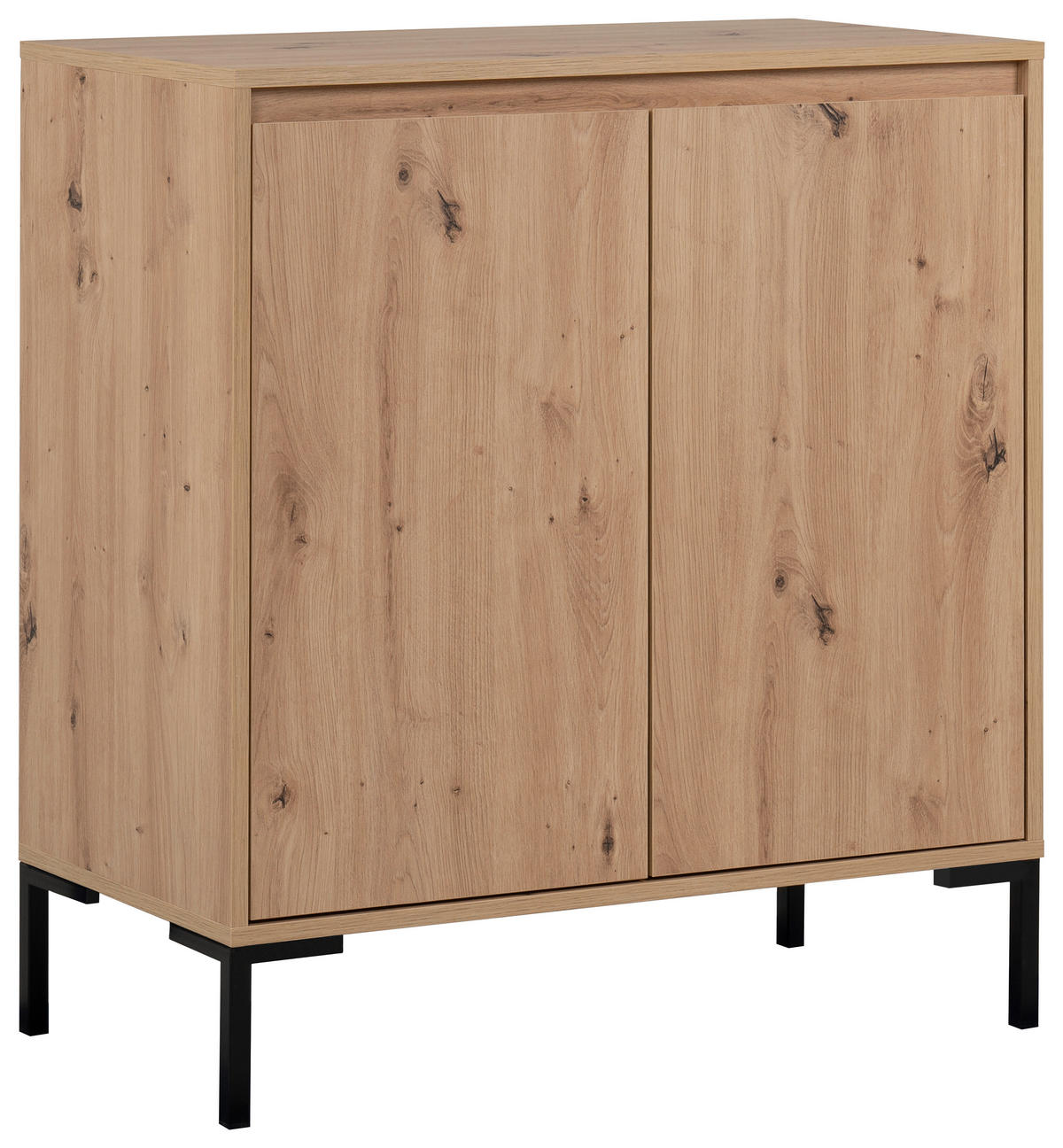 KOMMODE  in 81/87/40 cm  - Schwarz/Eiche Artisan, Design, Holzwerkstoff/Metall (81/87/40cm) - MID.YOU