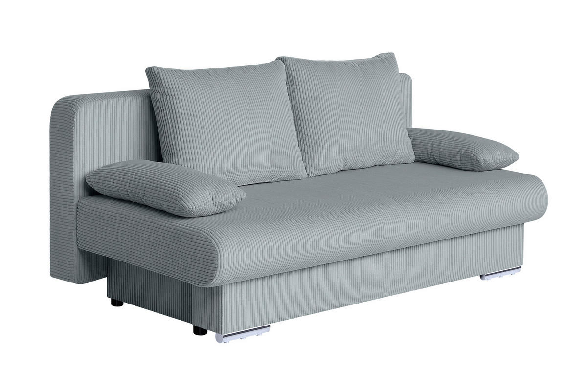 SCHLAFSOFA  mit Liegefunktion, Rücken echt Mintgrün  - Chromfarben/Schwarz, Design, Kunststoff/Textil (193/86/85cm) - P & B