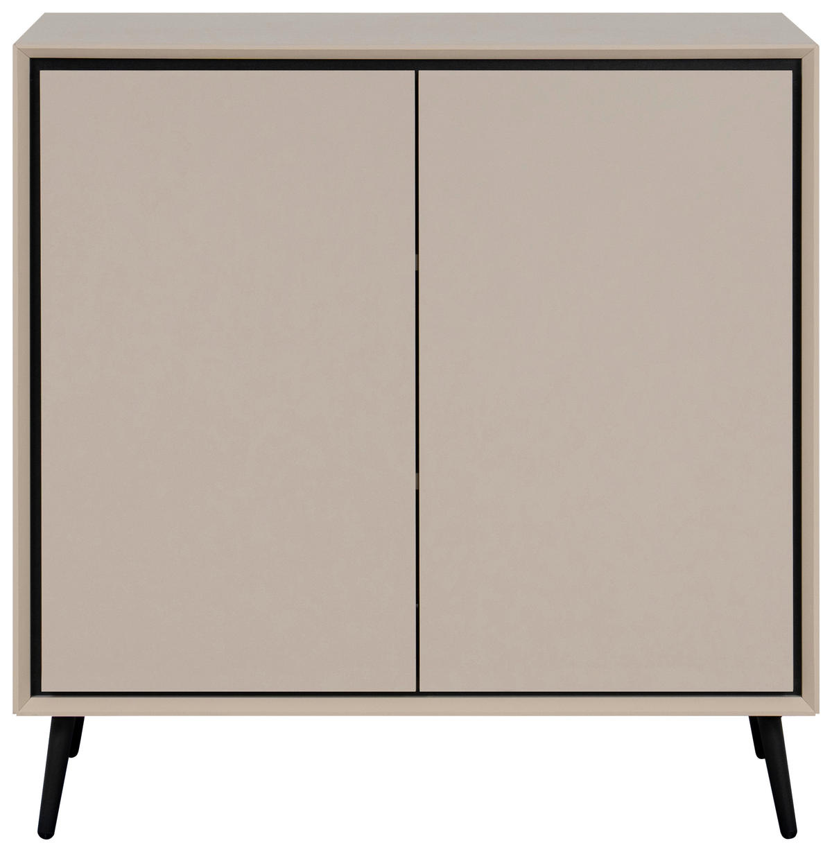 KOMMODE 90/90/38 cm  in Schwarz, Sandfarben  - Sandfarben/Schwarz, Modern, Holzwerkstoff/Kunststoff (90/90/38cm) - Livetastic