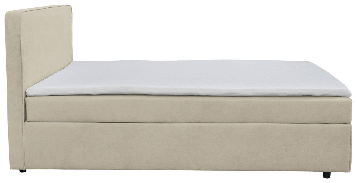 AMERICKÁ POSTEL, 120/200 cm, béžová - černá/přírodní barvy, Moderní, dřevo/textil (120/200cm) - MID.YOU