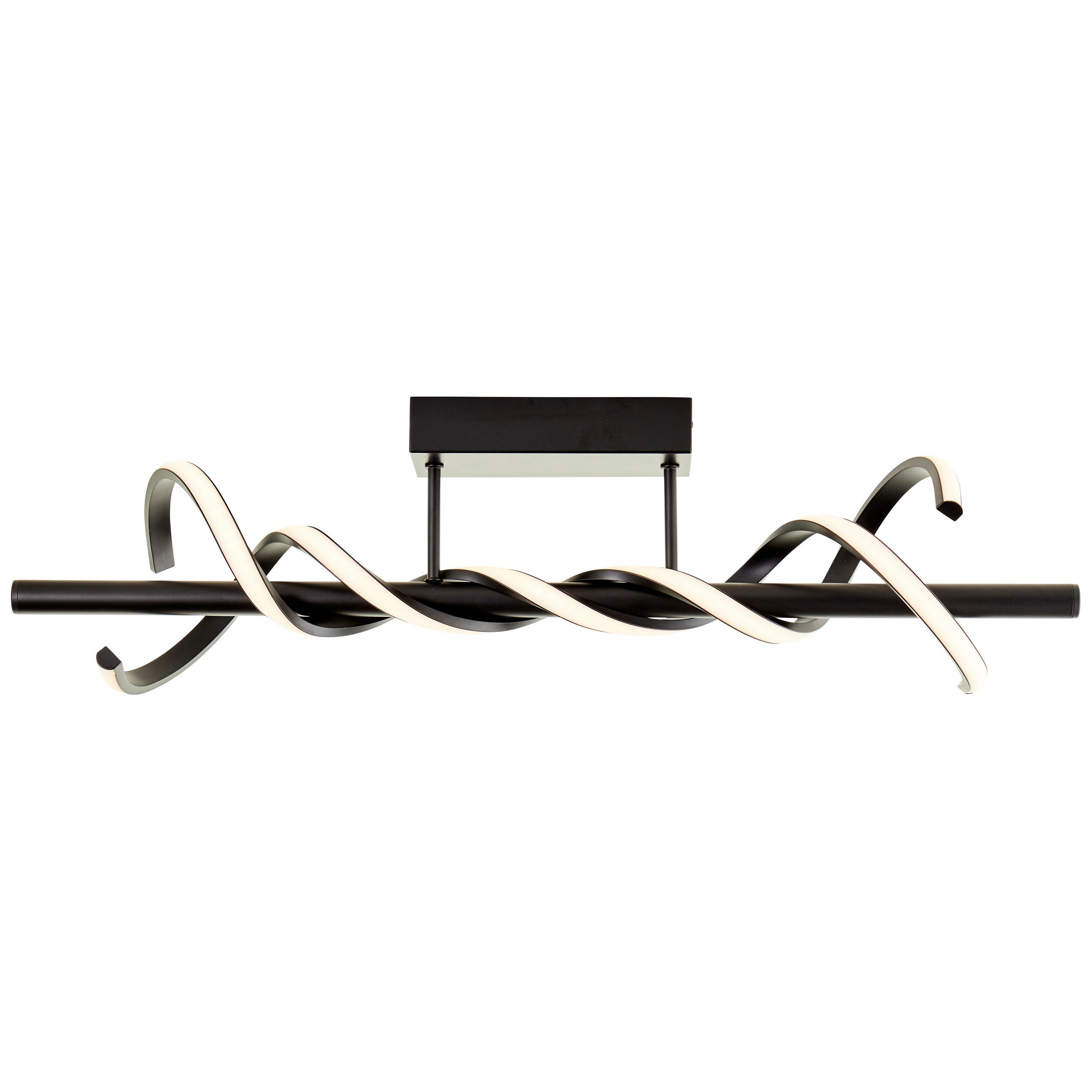 LED-DECKENLEUCHTE     - Schwarz, Design, Kunststoff/Metall (75,5/20/18cm) - Brilliant