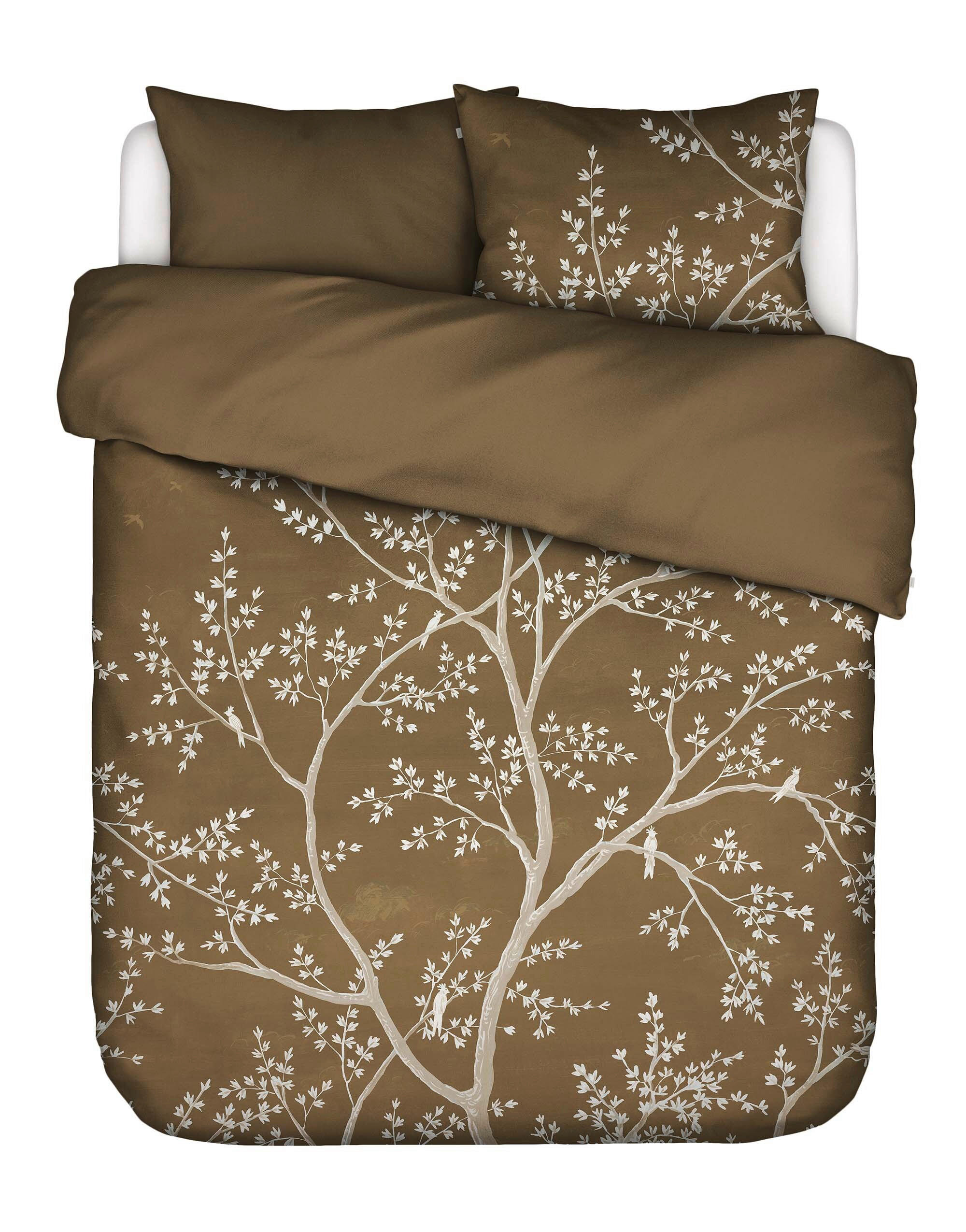 POSTELJNINA LUCIENNE 200/200 cm saten rjava  - rjava, Konvencionalno, tekstil (200/200cm) - Essenza