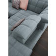 ECKSOFA in Webstoff Hellblau  - Schwarz/Hellblau, Design, Holz/Textil (302/216cm) - Xora