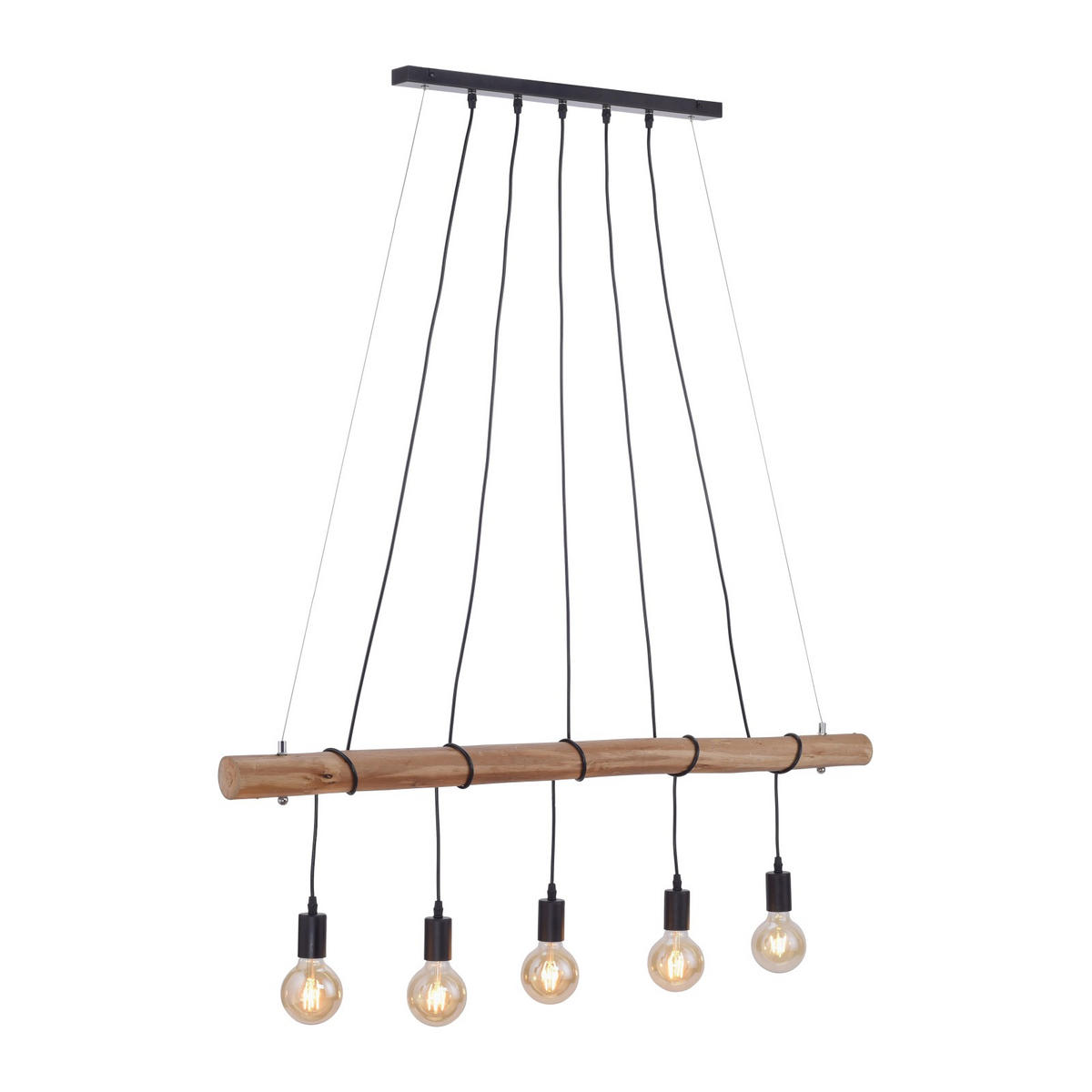 LUSTRĂ 110/8/120 cm  - negru, Lifestyle, lemn/metal (110/8/120cm)