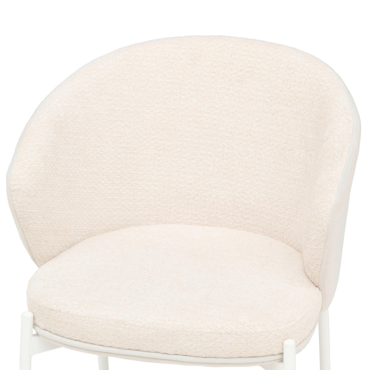 ARMLEHNSTUHL  in Eisen Samt  - Beige/Weiß, MODERN, Textil/Metall (56/76,5/57,5cm) - MID.YOU