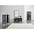 VITRINE in Schwarz  - Schwarz, Trend, Glas/Metall (80/180/35cm) - Xora