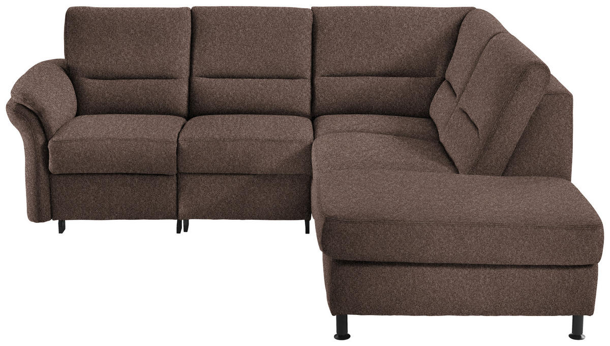 HÖRNSOFFA i flatväv brun  - brun/svart, Modern, metall/textil (227/203cm) - Beldomo System