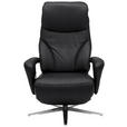 RELAXSESSEL in Leder Anthrazit  - Edelstahlfarben/Anthrazit, Design, Leder/Metall (75/106/88cm) - Dieter Knoll