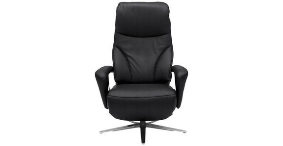 RELAXSESSEL in Leder Anthrazit - Edelstahlfarben/Anthrazit, Design, Leder/Metall (75/106/88cm) - Dieter Knoll