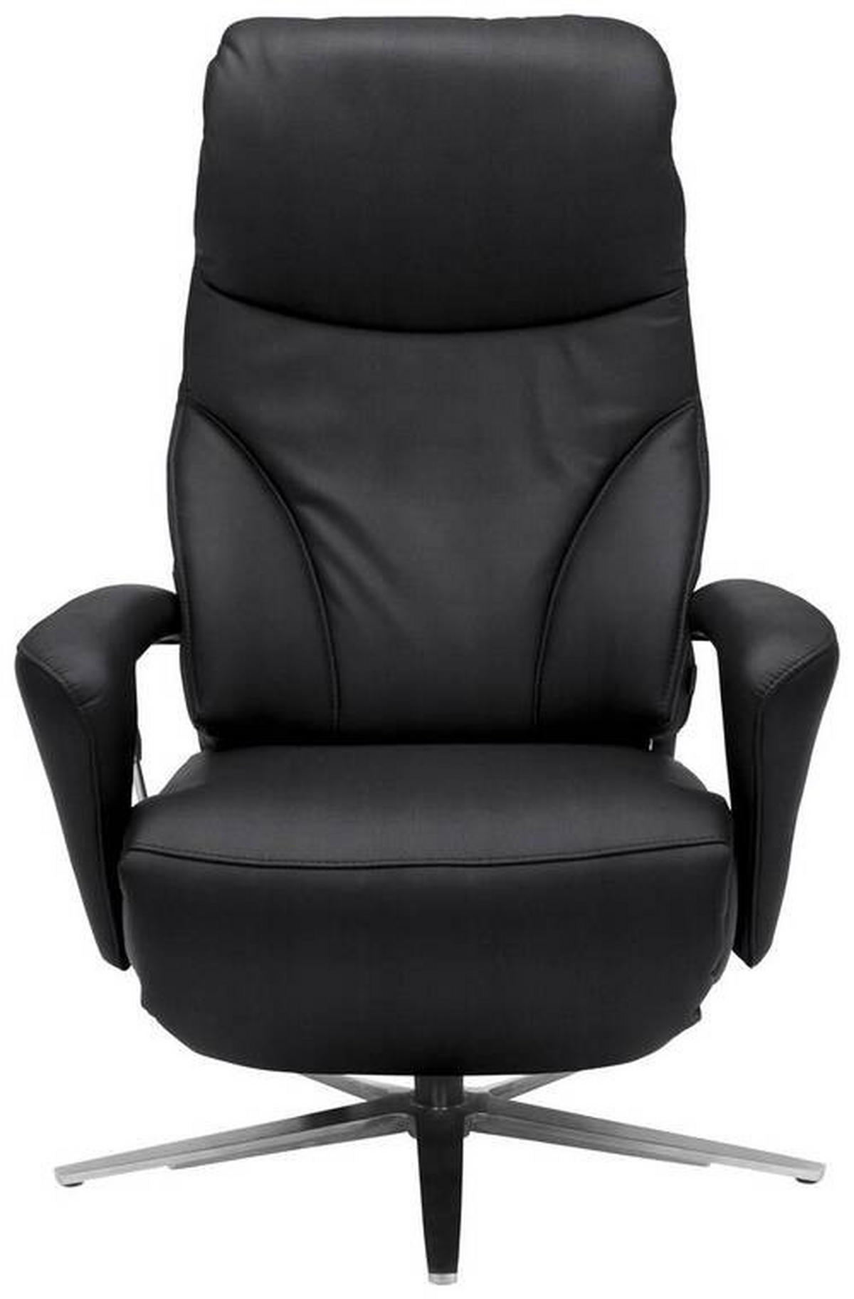 RELAXSESSEL in Leder Anthrazit  - Edelstahlfarben/Anthrazit, Design, Leder/Metall (75/106/88cm) - Dieter Knoll