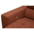 ECKSOFA in Chenille Terracotta  - Chromfarben/Terracotta, Design, Textil (301/207cm) - Xora