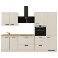 KÜCHENBLOCK - Sandfarben/Eichefarben, MODERN, Holzwerkstoff/Metall (300cm) - Nobilia