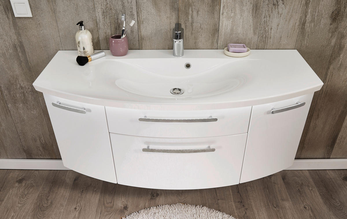 BADEZIMMER  in 120 cm  - Weiß, KONVENTIONELL, Holzwerkstoff (120cm) - Novel
