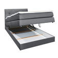 BOXSPRINGBETT 120/200 cm in Anthrazit - Anthrazit/Schwarz, Design, Holzwerkstoff/Kunststoff (120/200cm) - Xora