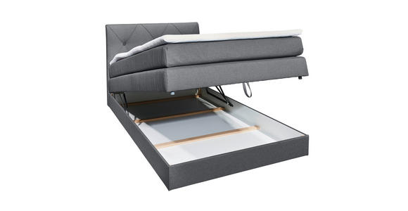 BOXSPRINGBETT 120/200 cm in Anthrazit - Anthrazit/Schwarz, Design, Holzwerkstoff/Kunststoff (120/200cm) - Xora