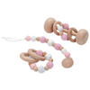 KINDERSPIELSET  - Naturfarben/Rosa, Natur, Holz/Textil - Avelia