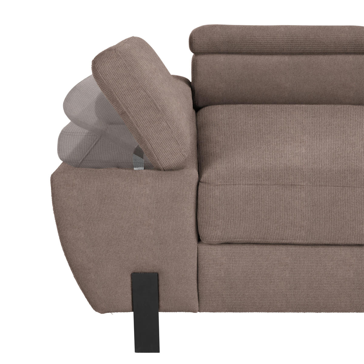 HÖRNSOFFA i vävt tyg taupe  - svart/taupe, Modern, metall/trämaterial (277/90/189cm) - MID.YOU