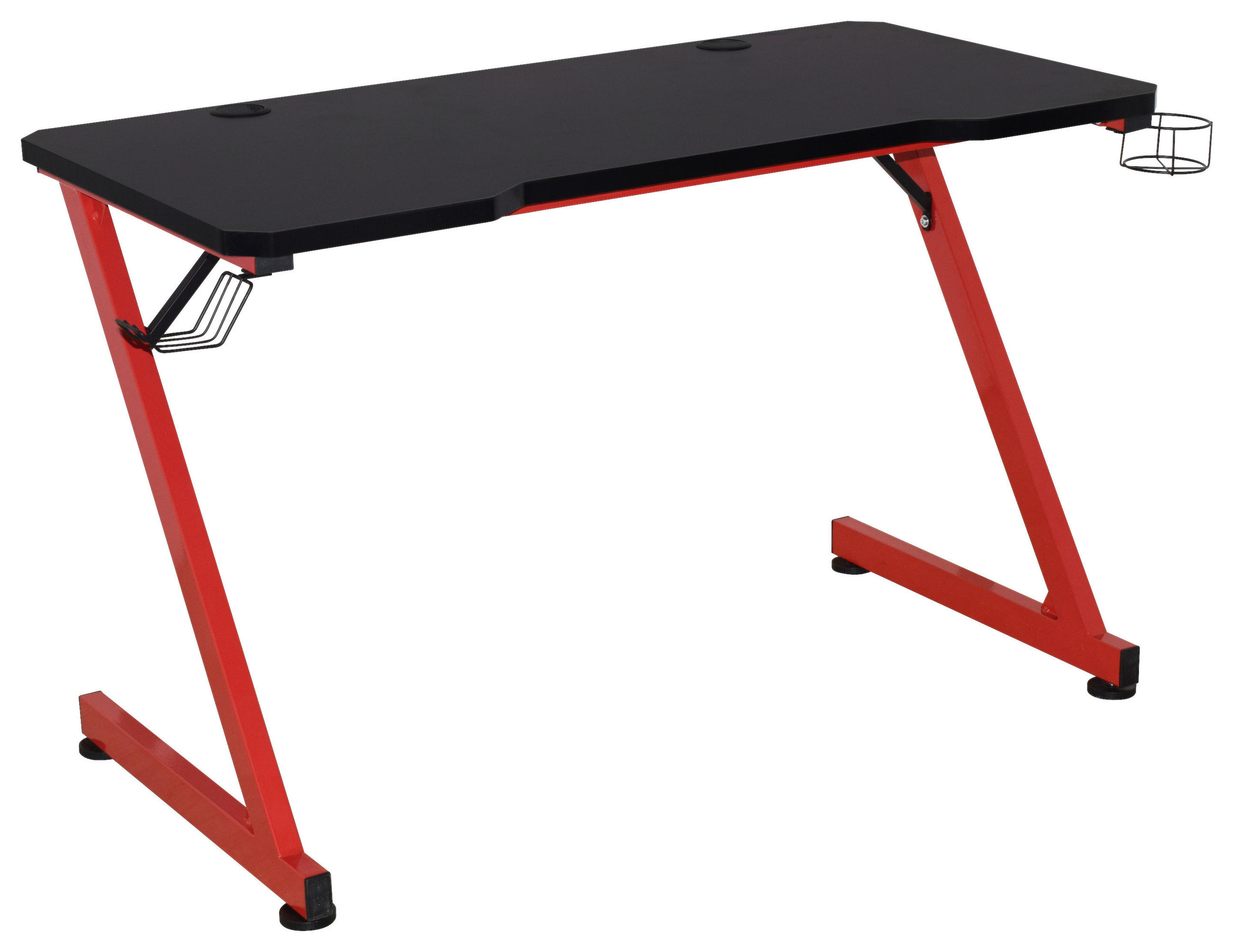Gamingtisch mit Getränkehalter B 120cn H 75cm Graz, Schwarz