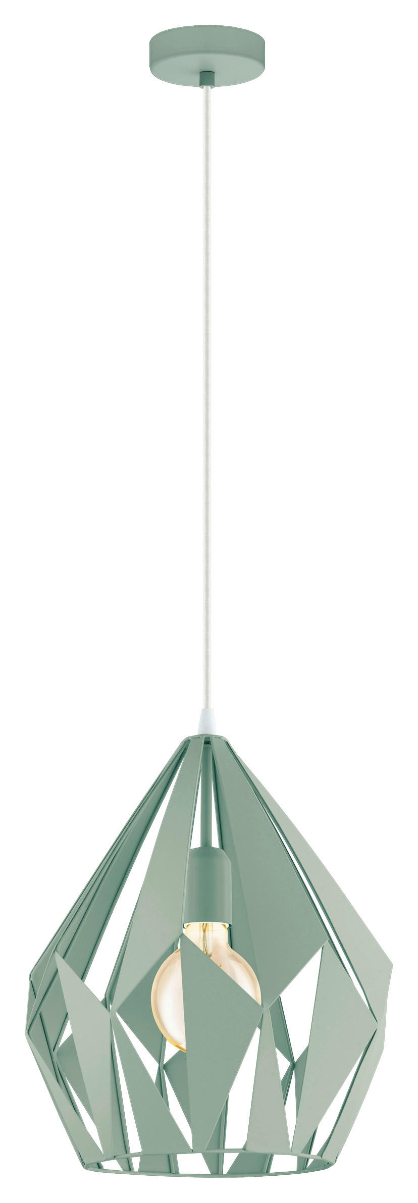 Hängeleuchte Carlton-P H: 150 cm, mit Metall-Fassung