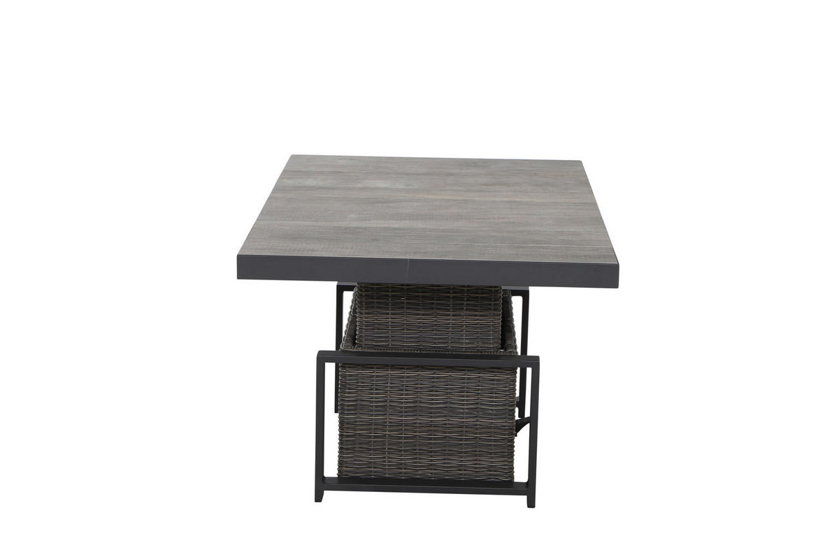 LOUNGEGARNITUR 4-teilig   72/206/103 cm Aluminium  - Grau, Basics, Keramik/Kunststoff (72/206/103cm) - Siena Garden