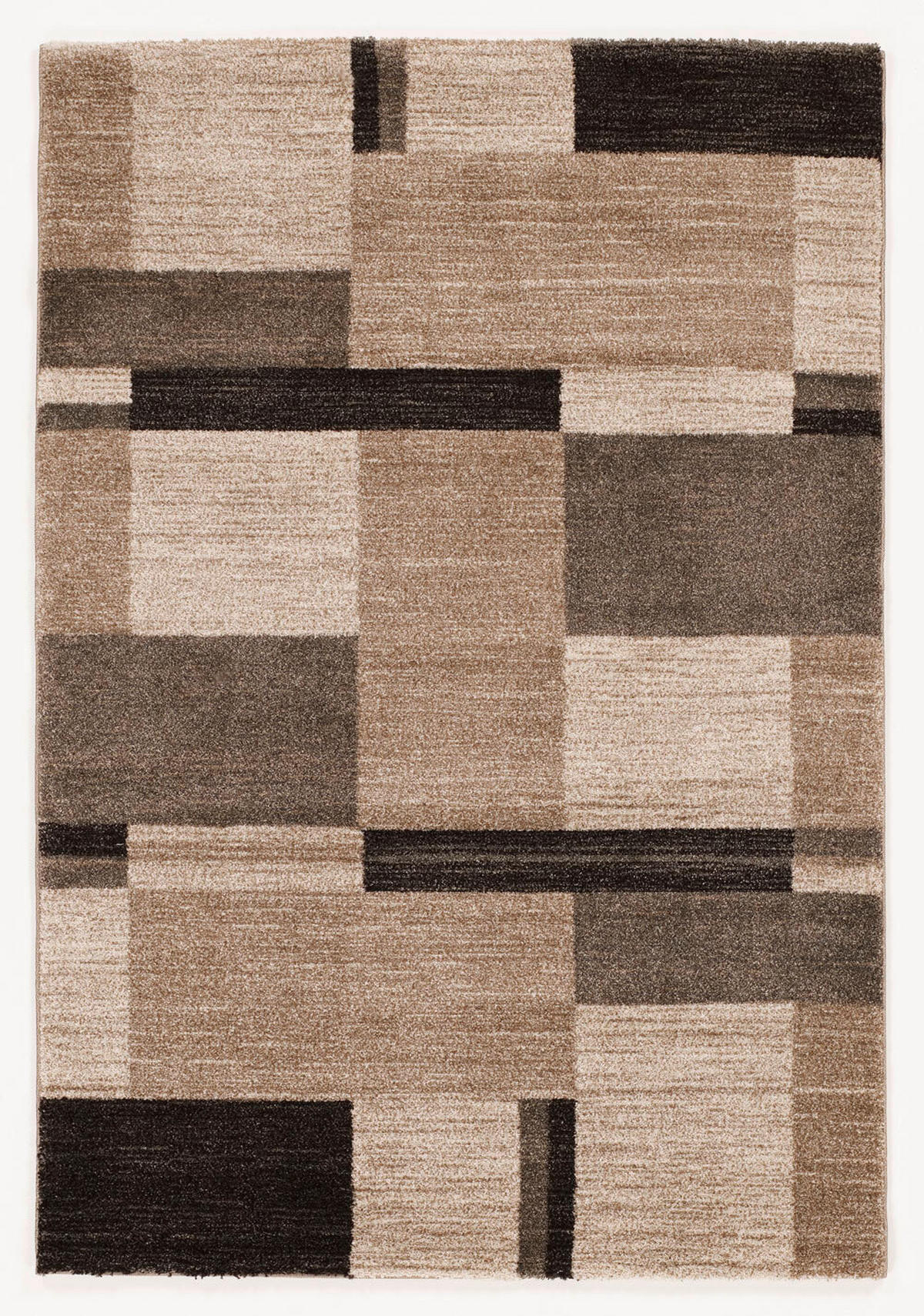 WEBTEPPICH 160/230 cm Palazzo Bloc Braun, Beige  - Beige/Braun, KONVENTIONELL, Textil (160/230cm) - Novel