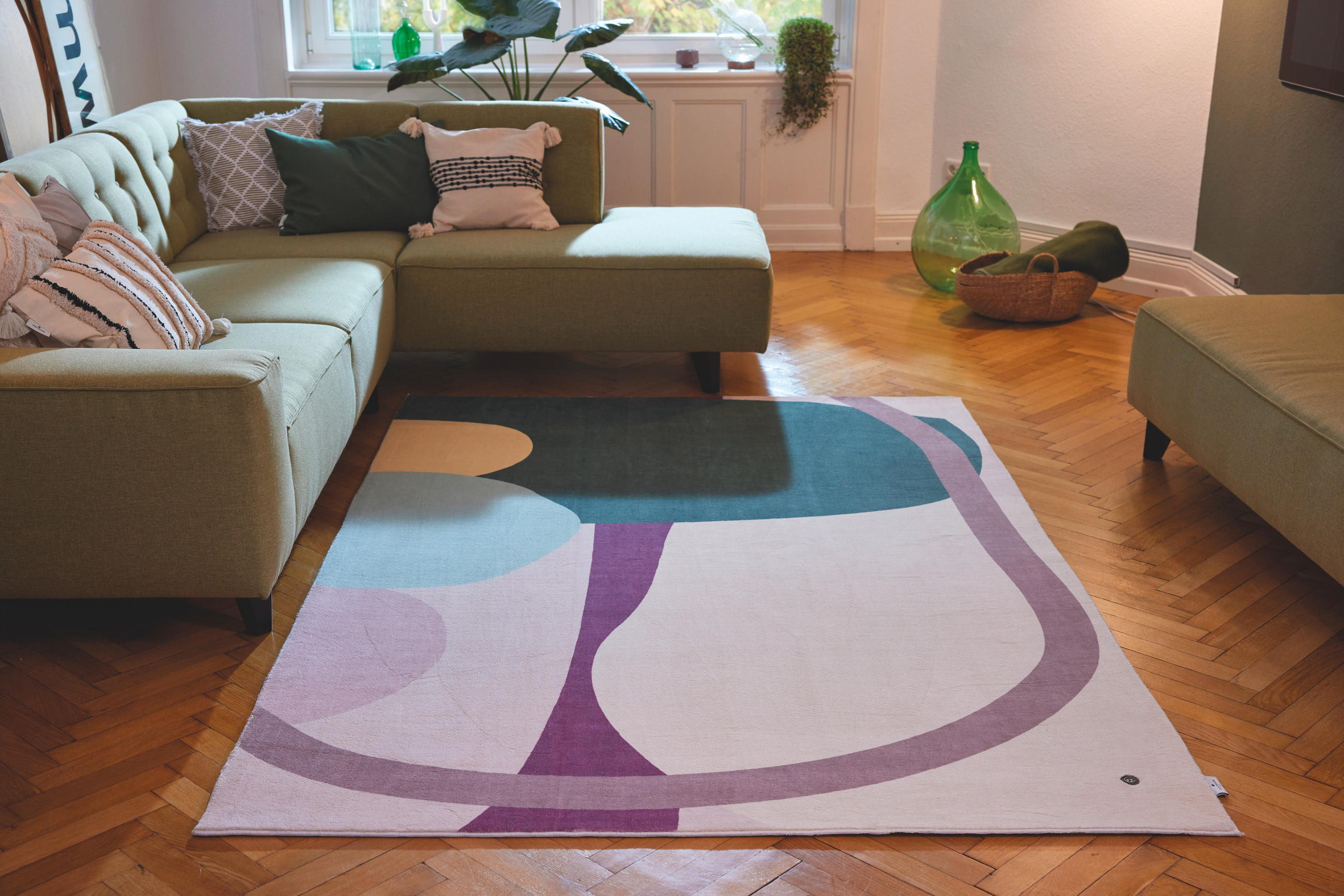 WEBTEPPICH 140/200 cm SHAPES - FOUR Grün, Multicolor  - Multicolor/Grün, Design, Textil (140/200cm) - Tom Tailor