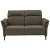 2-SITZER-SOFA in Leder Graubraun  - Graubraun/Schwarz, KONVENTIONELL, Leder/Metall (178/103/92cm) - Dieter Knoll