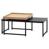 SATZTISCH in Holzwerkstoff  - Eichefarben/Schwarz, MODERN, Holzwerkstoff/Metall (110/37/48cm) - MID.YOU