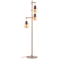STEHLEUCHTE 46/152,2 cm    - Bernsteinfarben/Braun, Basics, Glas/Metall (46/152,2cm) - Brilliant