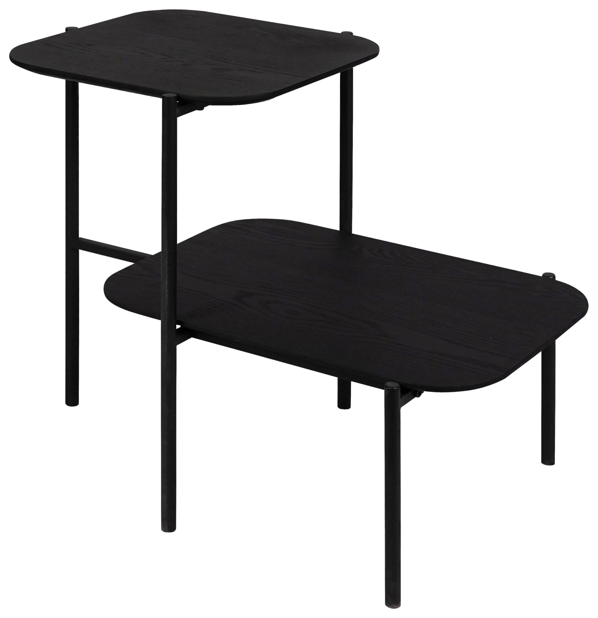 KONFERENČNÍ STOLEK, černá, dřevo, kov, kompozitní dřevo, 62,4/38,2/52 cm - černá, Trend, kov/dřevo (62,4/38,2/52cm) - Lomoco