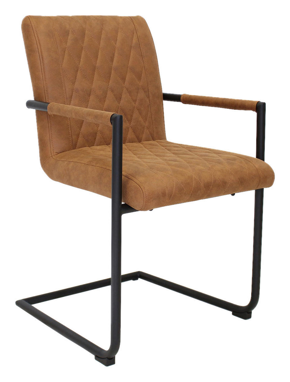 SADA STOLIČIEK S PODRÚČKAMI 2 kus - čierna/koňaková, Lifestyle, kov/textil (52cm) - MID.YOU