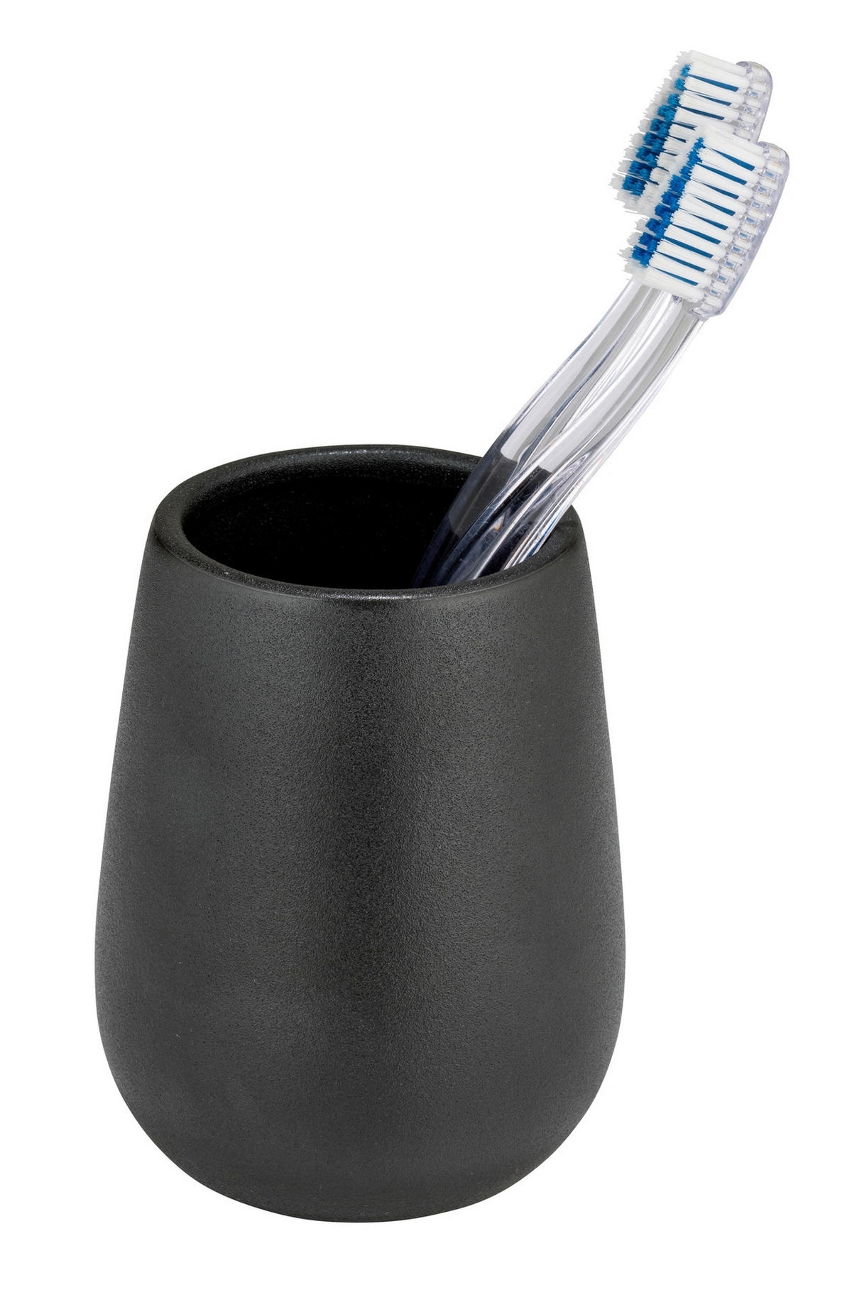 ZAHNPUTZBECHER Keramik  - Schwarz, Basics, Keramik (6,5/11,5/6,5cm) - Wenko
