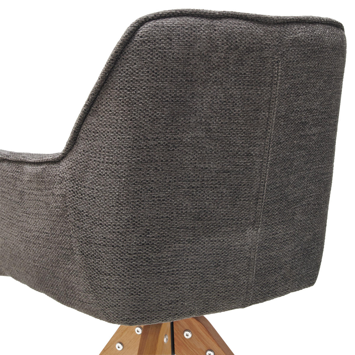 ARMLEHNSTUHL  inklusive Armlehnen, Sitzfläche 360° drehbar Webstoff  Eichefarben, Dunkelgrau  - Dunkelgrau/Eichefarben, LIFESTYLE, Holz/Textil (61/85/63cm) - Livetastic