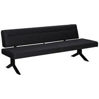 SITZBANK in Metall, Textil Schwarz  - Schwarz, Konventionell, Textil/Metall (220/87/70-86cm) - Moderano