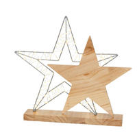 LED-DEKOLEUCHTE 4.00/43.60/37.50 cm   - Beige, Basics, Holz (4.00/43.60/37.50cm)