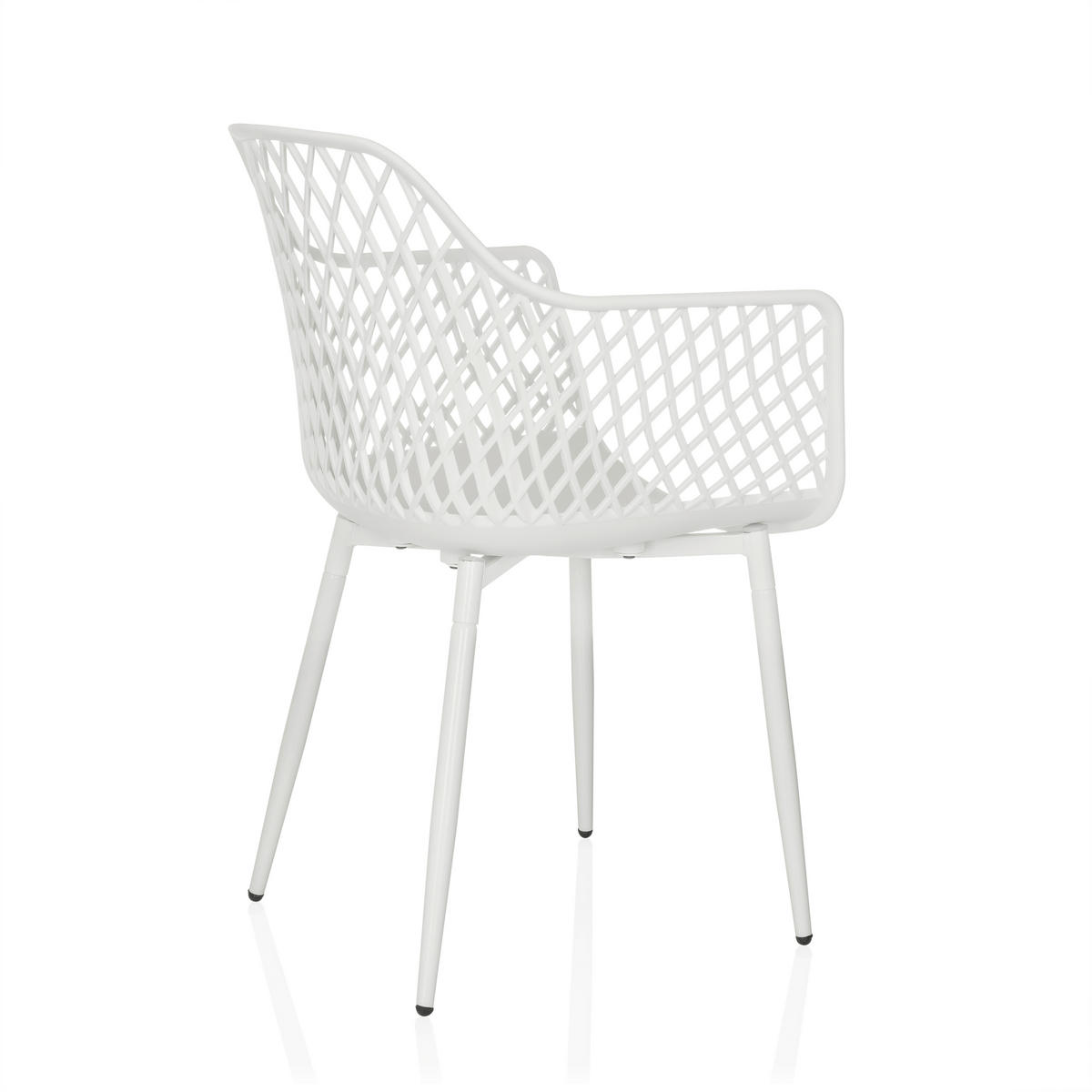 GARTENSTUHL Weiß  - Weiß, MODERN, Kunststoff/Metall (56/81/50cm) - MID.YOU