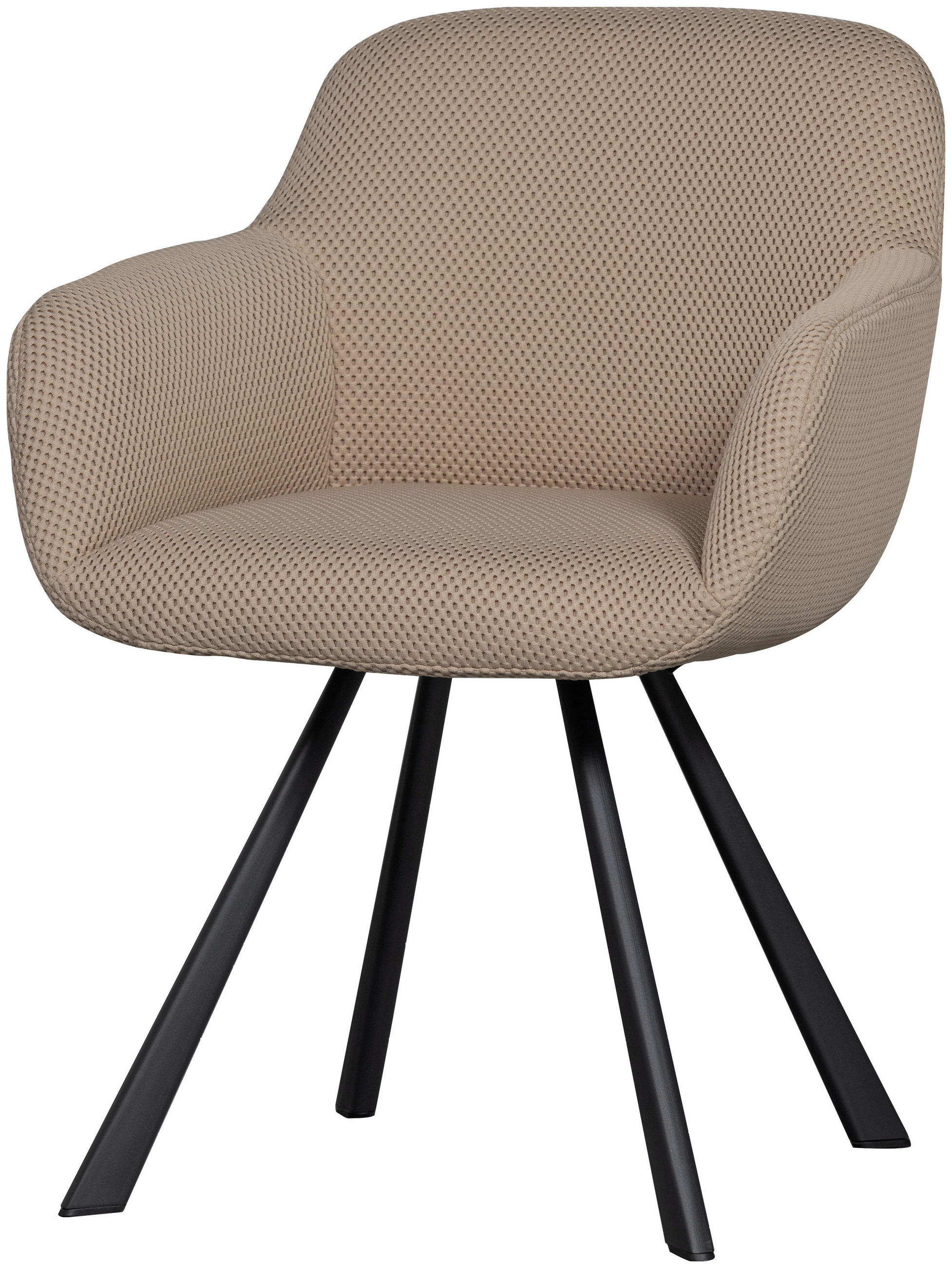 ARMLEHNSTUHL  in Netzbespannung  - Schwarz/Naturfarben, Design, Textil/Metall (58/79/58cm) - Livetastic